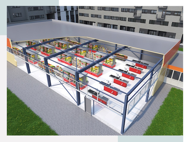 Строительство магазинов в Альметьевск от 623 руб. за м²