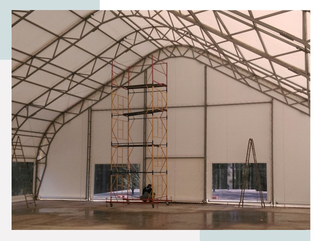 Шатровые ангары в Альметьевске