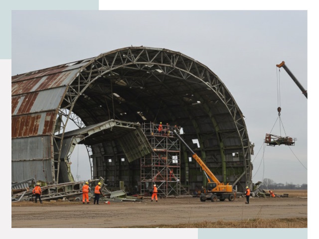 Демонтаж ангаров в Альметьевске
