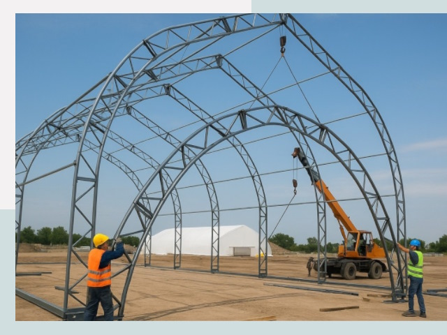 Монтаж ангаров в Альметьевске от 623 руб. - Надежно и быстро